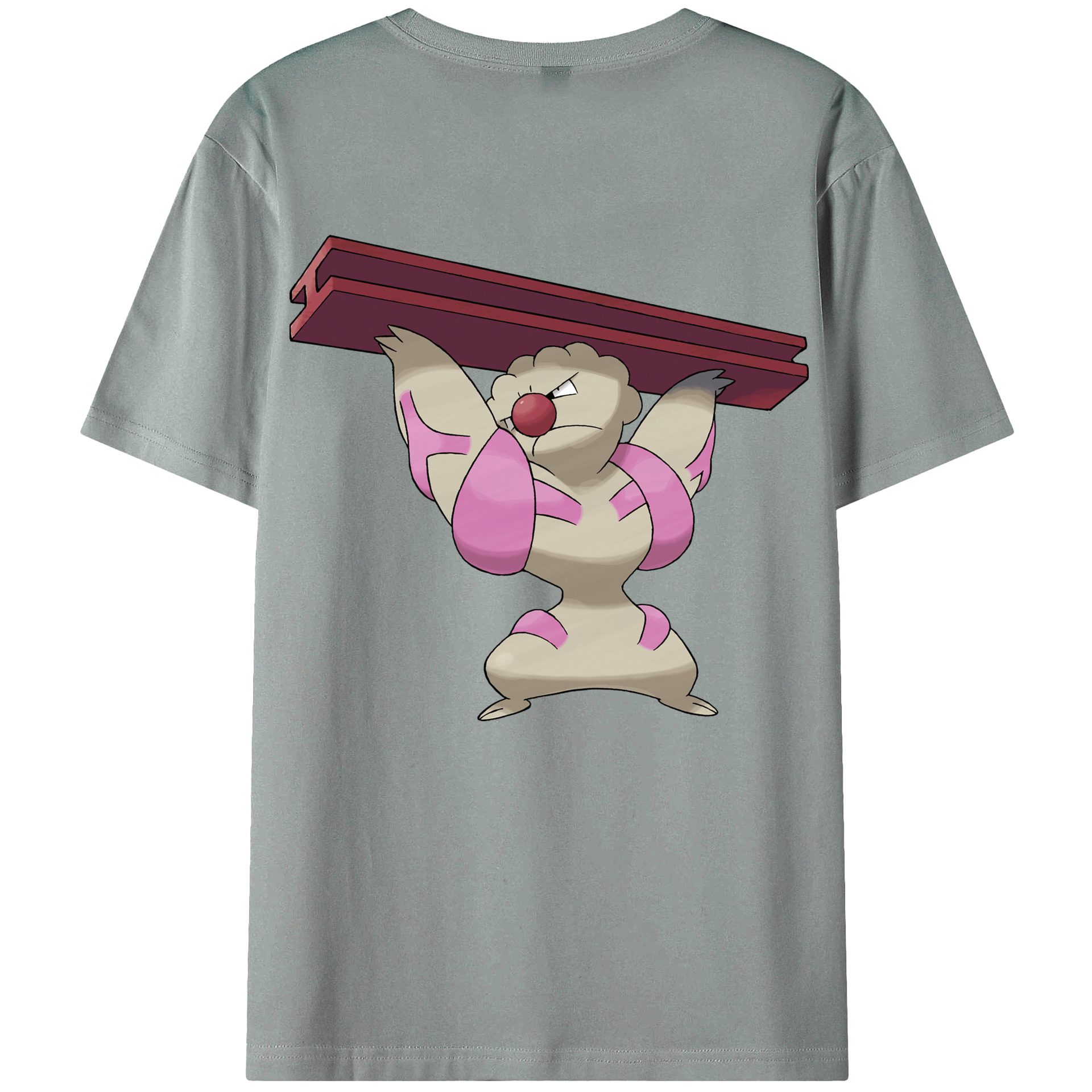（画像用） ポケットモンスター Pokémon 綿100％ メンズ半袖Tシャツ（バックプリント） 通気性